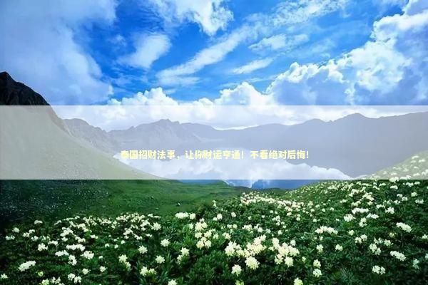 泰国招财法事，让你财运亨通！不看绝对后悔！