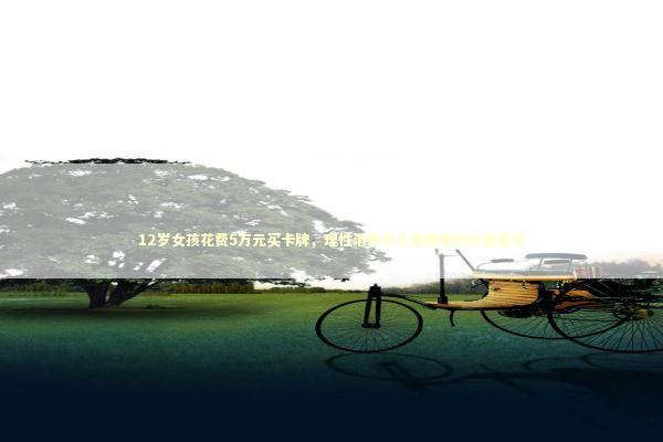 12岁女孩花费5万元买卡牌，理性消费与儿童教育的双重思考